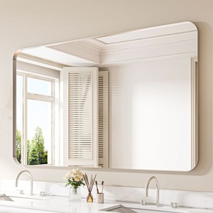 Wall-Mounted Mirror Rectangle Bathroom Vanity Mirrors Framed Mirrors Aluminum Framed Bathroom Mirror - 1 of 4