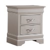 HomeStock Silver Champagne Nightstand 24x21x16 with Two Spacious Drawers, Compact Bedside Table for Storage and Elegant Modern Finish - 3 of 4