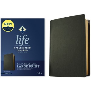 KJV Life Application Study Bible, Third Edition, Large Print (Genuine Leather, Black, Red Letter) - (Leather Bound) - 1 of 1