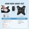 Weighted Vest, 20 lbs Adjustable Workout Vest with Reflective Stripes & Storage Pockets - 4 of 4