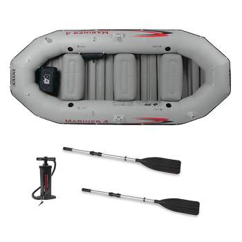 Intex Seahawk 4 Inflatable 4 Person Boat Raft Set with Oars & Air Pump (2  Pack) - Walmart.com