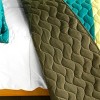 Slickblue 3 PC Handmade Full/Queen Quilt Set, Reversible Vermicelli Quilted, Horizontal Stripes, 37 Color Options - 4 of 4