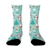 Dsane Christmas Blue Background Women Printed Crew Socks Funny Funky Socks Soft Polyester Novelty Gifts for Artists Men - 3 of 4