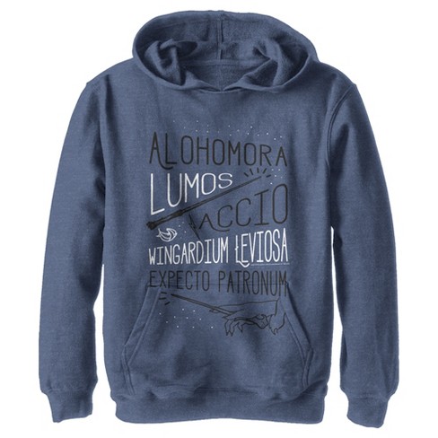 Boy's Harry Potter List of Spells Pull Over Hoodie - image 1 of 4