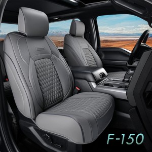 Fit 2015-2023 F150, 2017-2023 F250 F350 Coverado Crew Cab Custom Seat Covers Front and Back Full Set Waterproof Faux Leather - 1 of 4