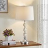 Maxax White Crystal Table Lamp with USB Port, Modern Desk Lamp for Bedroom, Nightstand, Living Room,E26 Base, 3-Way 100W, - 2 of 4