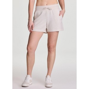 RBX Active Women's Elevated Athleisure Luxe Heathered Fabric All Season Lounge Shorts with Pockets - 1 of 4