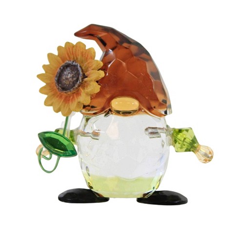 Crystal Expressions Sunflower Gnome Figurine - One Figurine 2.25 Inches ...