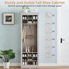 Coat Rack with Shoe Storage, Shoe Storage Cabinet with 15 Cubbies - 4 of 4