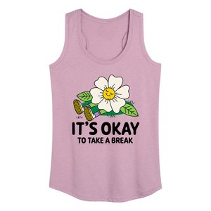 Women's - Instant Message - It's Okay To Take A Break Graphic Racerback Tank - 1 of 4