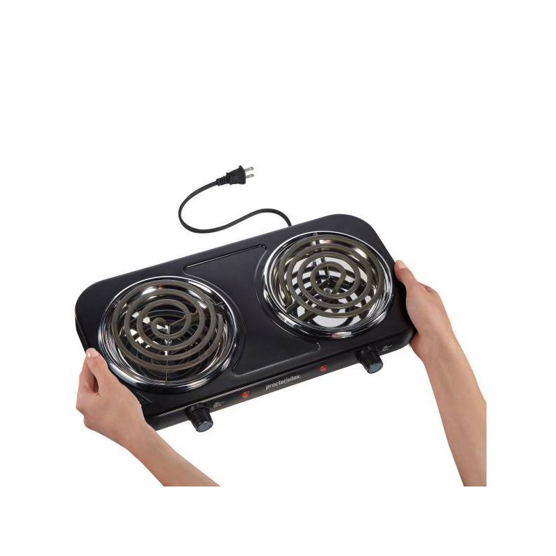 Proctor Silex Electric Double Burner Cooktop - 34115, 5 of 6