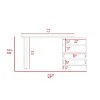 Vynxaria Light Gray Desk Computer Desks with Dual Legs Double Drawers Two Shelves Modern Minimalist Office Home Furniture for Space - 3 of 4