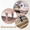 Grungis Rectangle Rustic Coffee Table with Modern Farmhouse Design and Shelf,Wooden Center Table for Livng Room,Brown - 4 of 4