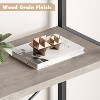5 Tier Bookcase Arched Display Racks Bookshelves Metal Frame Modern Storage Rack Shelf, Wood Book Shelf for Bedroom, Living Room, Office - 4 of 4