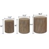 3-Piece Round Nesting Coffee Table Set,Modern Drum End Tables,Wooden Accent Side Tables for Living Room-Baofuwish - 4 of 4