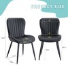 FURNIinspire Dining Chairs Set Of 4 Metal Legs Dining Chairs For Dining Room, Dining Chairs With Curved Seat Cushion, Black, 19"*19"*35" - 3 of 4
