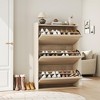Shoe Cabinet with 2/3/4/6 Flip Drawers, Wooden Shoe Organizer with Adjustable Shelf - 4 of 4
