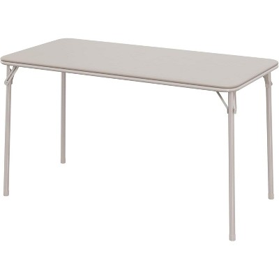 4 Feet Folding Table, Protable Foldable Card Table, Metal Legs Support, Heavy Duty, No Assembly Required, Perfet for Indoor and Outdoor