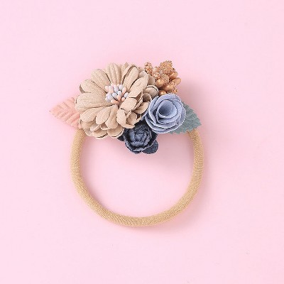 MyKids-Usa Baby Floral Decoration Design Elastic Hair Rope