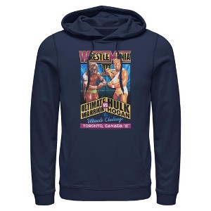 Mens WWE Hulk Hogan VS The Ultimate Warrior Poster Lightweight Hoodie - 1 of 4