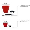 Okak Vertical ABS Planter Pots with Holes Orchid & Succulent Planters for Indoor/Outdoor, 2 Pack(S+M),4 Colors - 4 of 4