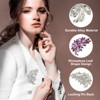 Unique Bargains Women's Flower Leaf Rhinestone Vintage Brooch Pin - 3 of 4