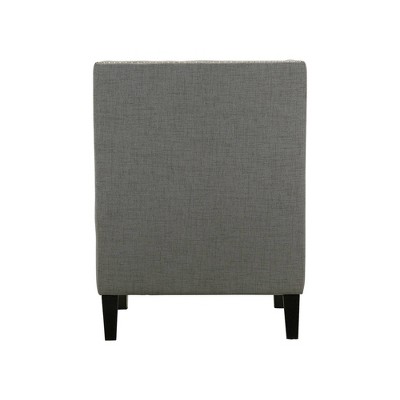 Gray Transitional Accent Chair with Nailhead Trim