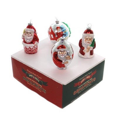 Christopher Radko 3.5 Inch Hs Santa Figures Holiday Splendor Ornament Tree Ornaments