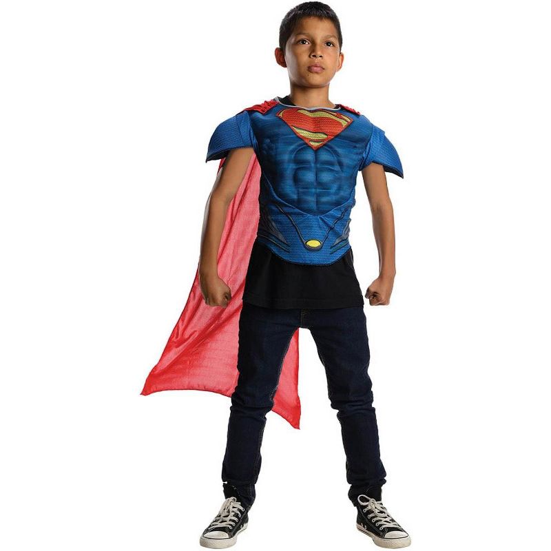 Superman Man Of Steel Muscle Chest Costume Top Child, 1 of 2