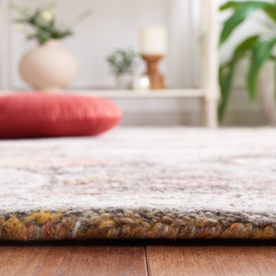 Safavieh Classy-Casual Ivory & Red Hand-Tufted Wool Square Rug