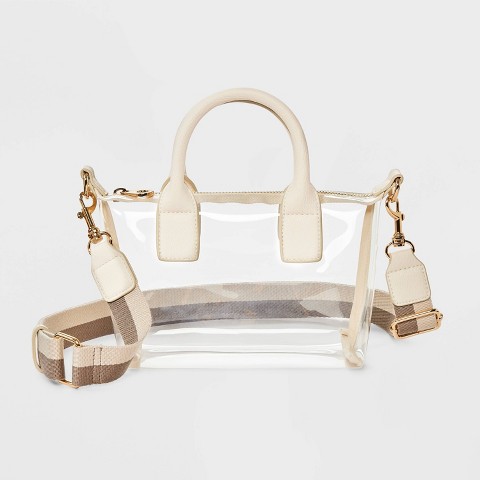 Universal Thread Foundational Mini Crossbody Tote - Universal Thread™ Cream/Clear