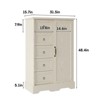 5 Drawers Dresser Organizer with Sliding Barn Door, Wood Storage Cabinet - 2 of 4