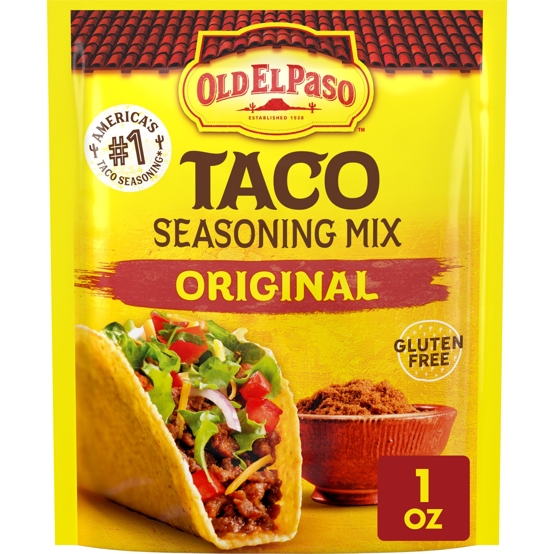 Old El Paso Gluten Free Taco Seasoning Mix Original 1oz