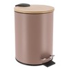 Evideco French Home Goods Stylish Trash Can with Bamboo Lid and Pedal, 2.5L Capacity - 2 of 4