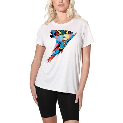 Women's Superman Superman Rainbow Loose T-Shirt