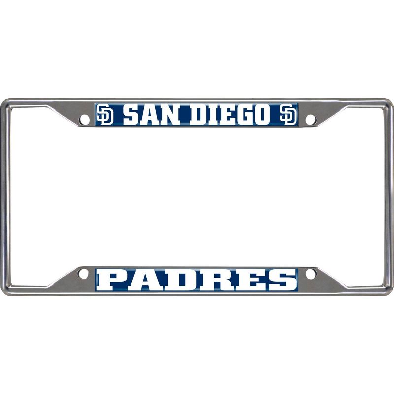 MLB San Diego Padres Stainless Steel License Plate Frame, 1 of 4