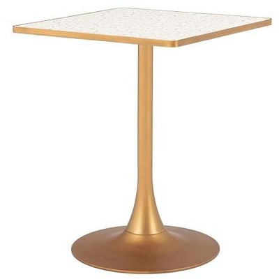 Zuo Spot Bistro Table Beige And Gold
