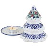 Blue Rose Polish Pottery 44A WR Unikat Christmas Tree Luminary - 2 of 2