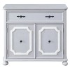 ORRD Grey 2-Door Accent Cabinet with 1 Drawer, Vintage Storage Cabinet with Bun Feet for Living Room, Bedroom & Entryway - 3 of 4