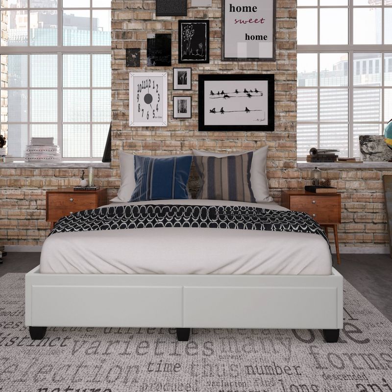 Preston Faux Leather Upholstered Platform Bed Frame with Storage Drawers - Eco Dream, 6 of 11