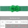 Elerevyo Women's Big Double-Flower Stretchy Elastic Wide Chunky Dress Waistband Belts - 4 of 4