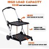 Folding Shopping Cart with Wheels, 2 Baskets Multi Use Functional Collapsible Carts with Storage Gate, Mobile Folding Trolley - 2 of 4