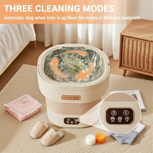 12L Portable Washing Machine, Foldable Mini Washer with with 4 Modes and Spin Basket Deep Cleaning - 1 of 4
