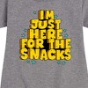 - Instant Message - I'm Just Here For The Snacks Graphic Short Sleeve Fleece Dress - 2 of 4
