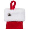 Northlight 6" Red Velvet Christmas Stocking with Cuff and Silver Bell Accent - 3 of 4
