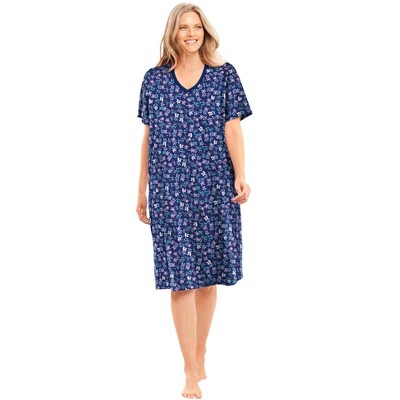 Dreams & Co. Plus Size Print Sleepshirt