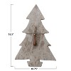 Storied Home Marble Tree Shaped Cheese and Cutting Board with Stainless Steel and Mango Wood Canape Knife, Buff Color and Natural - 2 of 2