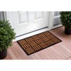 HomeRoots 18" X 30" Beige and Black Rubber and Coir Outdoor Door Mat - 2 of 4