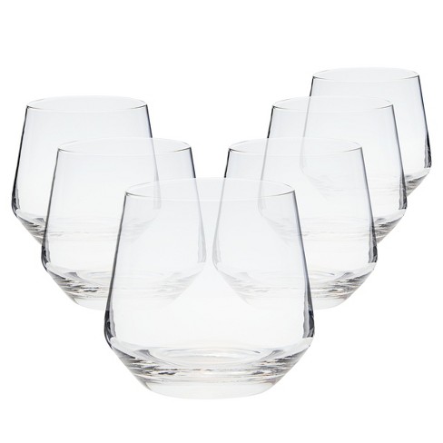 True Square Double Old Fashioned Glasses Set of 4 - Lowball Whiskey Glasses  for Cocktails, Drinks or Liquor - Dishwasher Safe 10oz 