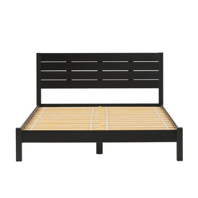 Queen Size Wood Platform Bed with Headboard for Bedroom